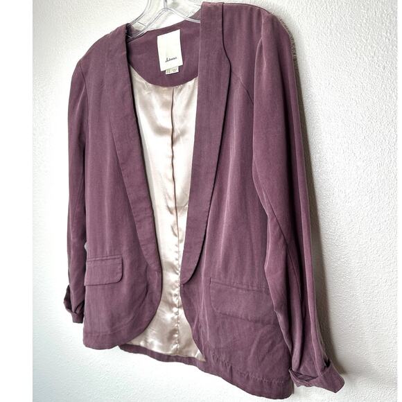 Elevenses Whitby Dusty Purple Soft Pocketed Thin Blazer 2 - Picture 5 of 14